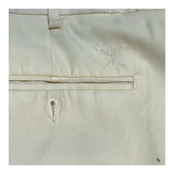 Lot 2 Pair Bocaccio Golf Men's Pleated Shorts 46 Yellow Casual Sport Pockets - Picture 4 of 7